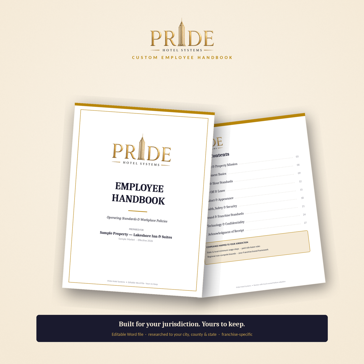 Custom Hotel Employee Handbook